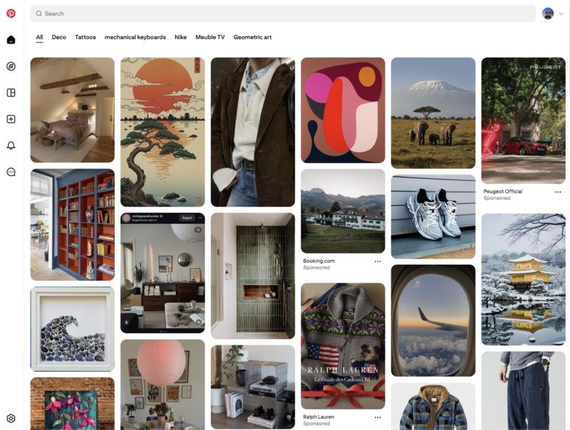 Pinterest — оригинальный masonry