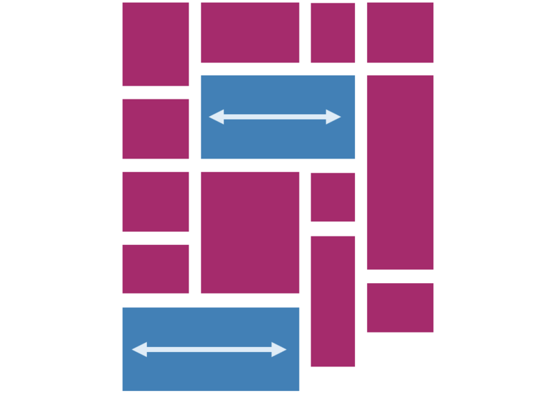 CSS Masonry — элементы на нескольких треках